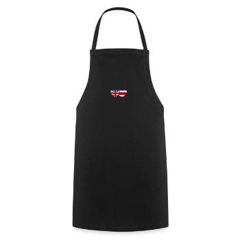 Great Britain Costa Rica Flag Heart - Cooking Apron - black - Front - AI Model Male 185 dark (185cm)