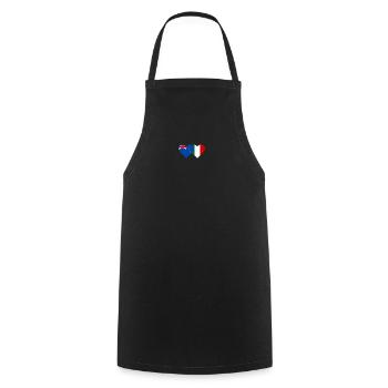 Nouvelle-Zélande Italie Flag Heart - Tablier de cuisine - noir - Devant - AI Model Male 185 dark (185cm)
