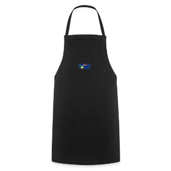 Drapeau de la Nouvelle-Zélande du Kosovo - Tablier de cuisine - noir - Devant - AI Model Male 185 dark (185cm)
