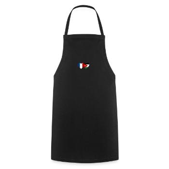 France Jordan Flag Heart - Cooking Apron - black - Front - AI Model Male 185 dark (185cm)