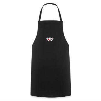 Japon Corée du Sud Drapeau Coeur - Tablier de cuisine - noir - Devant - AI Model Male 185 dark (185cm)