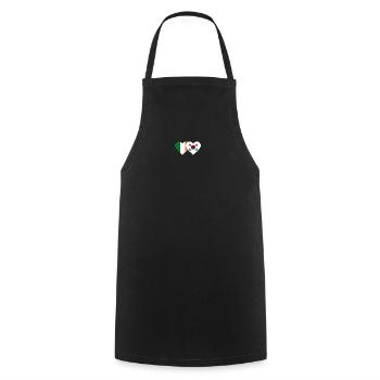 Ireland South Korea Flag Heart - Cooking Apron - black - Front - AI Model Male 185 dark (185cm)