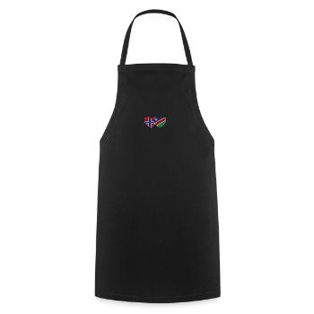 Norway Namibia Flag Heart - Cooking Apron - black - Front - AI Model Male 185 dark (185cm)