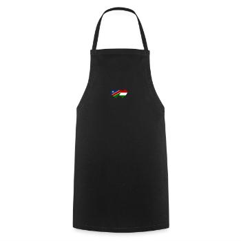 Namibia Hungary Flag Heart - Cooking Apron - black - Front - AI Model Male 185 dark (185cm)
