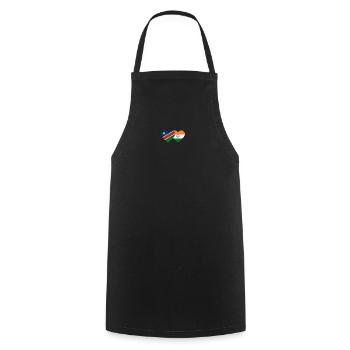 Namibia Indien Flagge Herz - Kochschürze - Schwarz - Vorne - AI Model Male 185 dark (185cm)