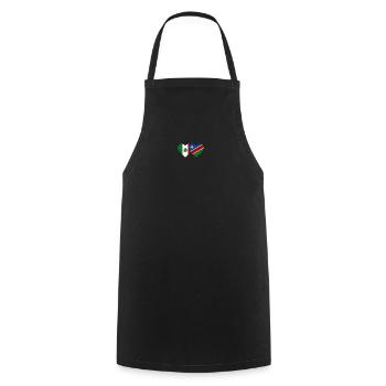 Mexico Namibia Flag Heart - Cooking Apron - black - Front - AI Model Male 185 dark (185cm)