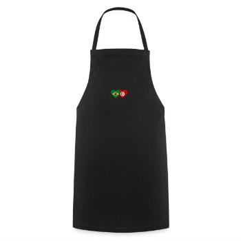 Brésil Tunisie Flag Coeur - Tablier de cuisine - noir - Devant - AI Model Male 185 dark (185cm)
