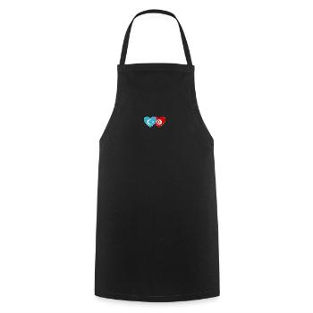 Les Ouïghours du drapeau tunisien cœur - Tablier de cuisine - noir - Devant - AI Model Male 185 dark (185cm)