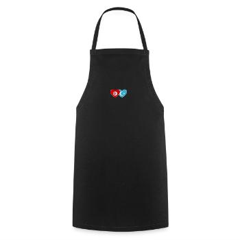 Tunisia Uyghurs Flag Heart - Cooking Apron - black - Front - AI Model Male 185 dark (185cm)