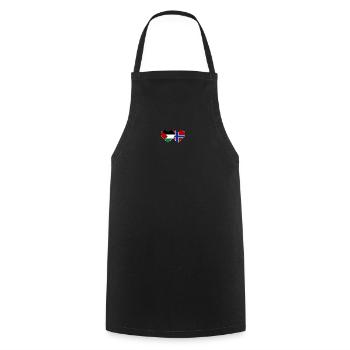 Palestine Norvège drapeau coeur - Tablier de cuisine - noir - Devant - AI Model Male 185 dark (185cm)