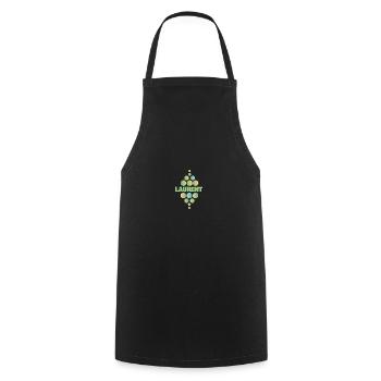 First name Laurent - Cooking Apron - black - Front - AI Model Male 185 dark (185cm)