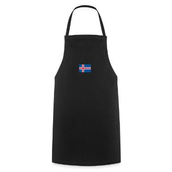 Drapeau de l’Islande - Tablier de cuisine - noir - Devant - AI Model Male 185 dark (185cm)