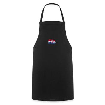 Kroatien Flagge - Kochschürze - Schwarz - Vorne - AI Model Male 185 dark (185cm)