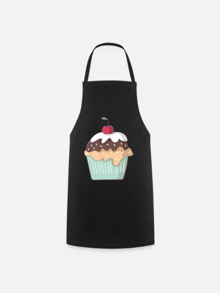 Cupcake - Tablier de cuisine - noir