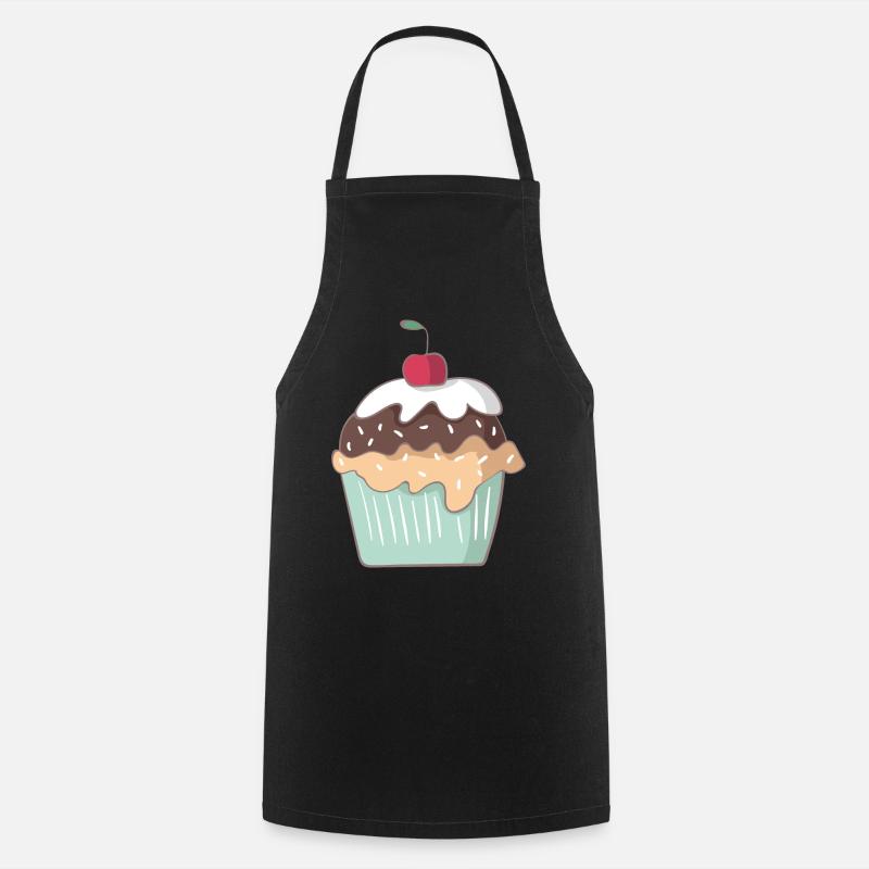 Cupcake - Tablier de cuisine - noir