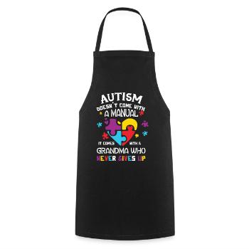 T-shirt de conscience d'autisme pour la grand-maman - Tablier de cuisine - noir - Devant - AI Model Male 185 dark (185cm)