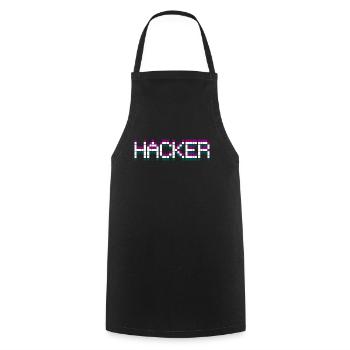 HACKER SHIRT - Kochschürze - Schwarz - Vorne - AI Model Male 185 dark (185cm)