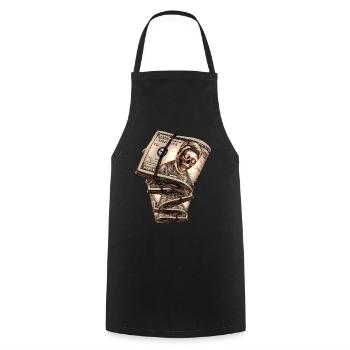 Dollar - Kochschürze - Schwarz - Vorne - AI Model Male 185 dark (185cm)