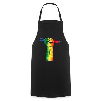 Drumstick Drummer - Cooking Apron - black - Front - AI Model Male 185 dark (185cm)