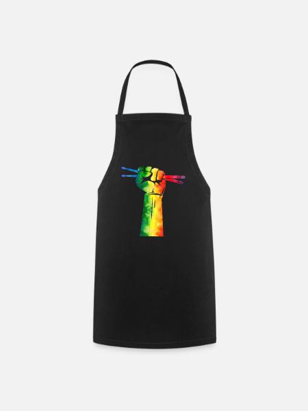 Drumstick Drummer - Cooking Apron - black