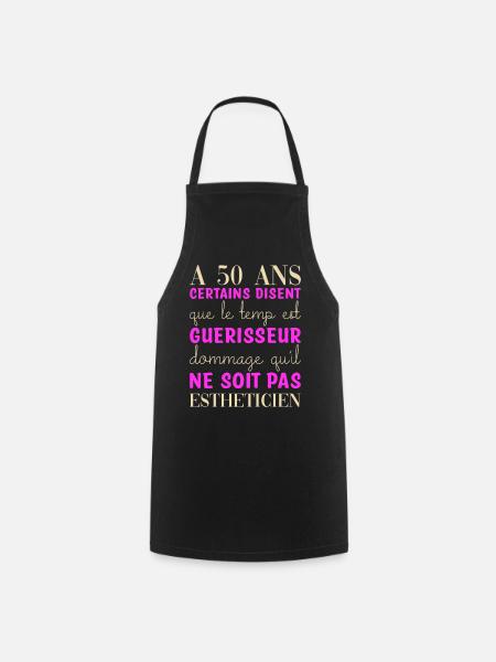 50 ans anniversaire - Tablier de cuisine - noir