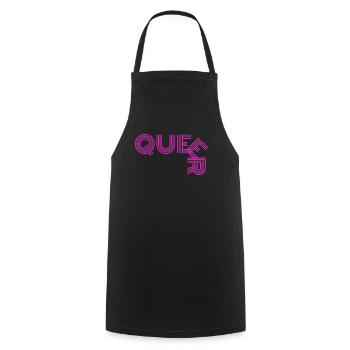 Queer Yellow - Kochschürze - Schwarz - Vorne - AI Model Male 185 dark (185cm)