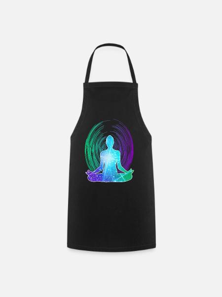 Méditation spirituelle éveil zen - Tablier de cuisine - noir