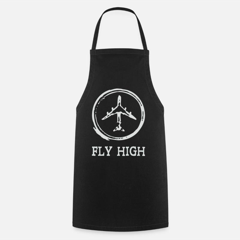 Airplane - Cooking Apron - black