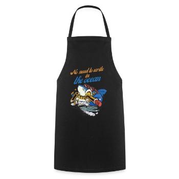 Pencil shark in ocean adventure - Cooking Apron - black - Front - AI Model Male 185 dark (185cm)