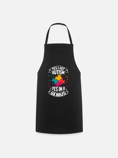 Autisme - Tablier de cuisine - noir