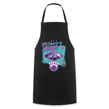 The Big Lebowski - Bowling With Jesus - Cooking Apron - black - Front - AI Model Male 185 dark (185cm)