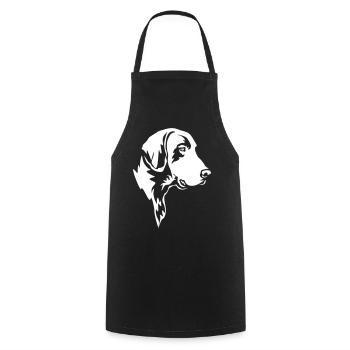 German Shorthair Head "Black Edition" - Cooking Apron - black - Front - AI Model Male 185 dark (185cm)