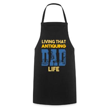 Living That Antiquing Dad Life Antiquitäten Papa - Kochschürze - Schwarz - Vorne - AI Model Male 185 dark (185cm)