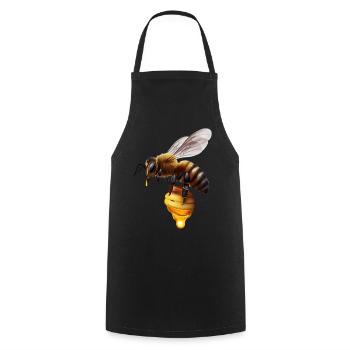 Bee with honeycomb - Cooking Apron - black - Front - AI Model Male 185 dark (185cm)