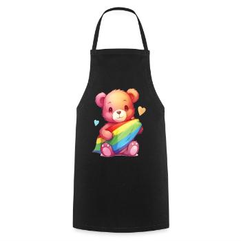 Love is a Bear Necessity - Cooking Apron - black - Front - AI Model Male 185 dark (185cm)