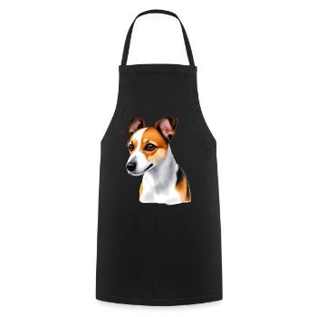 Jack Russell - Cooking Apron - black - Front - AI Model Male 185 dark (185cm)