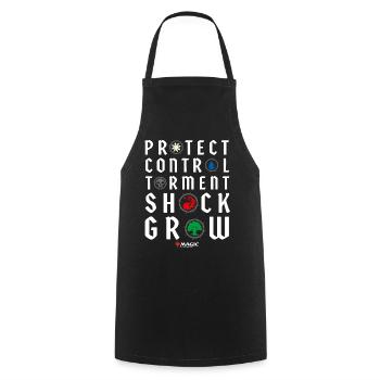 Magic: The Gathering Mots-Clés Avec Symboles - Tablier de cuisine - noir - Devant - AI Model Male 185 dark (185cm)