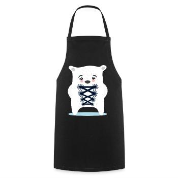 BAYERN EISBÄR TRACHTEN ERSATZ DIRNDL - Kochschürze - Schwarz - Vorne - AI Model Male 185 dark (185cm)