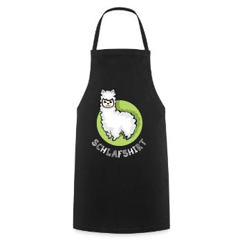 Sleep shirt alpaca cute sleeping night animals icon - Cooking Apron - black - Front - AI Model Male 185 dark (185cm)