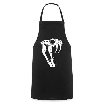 Snake Skull - Cooking Apron - black - Front - AI Model Male 185 dark (185cm)