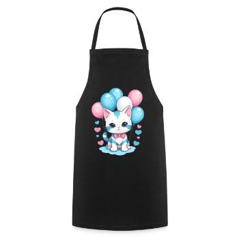 Cute Baby Cat - Cooking Apron - black - Front - AI Model Male 185 dark (185cm)