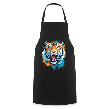 Nepal Tiger - Tablier de cuisine - noir - Devant - AI Model Male 185 dark (185cm)