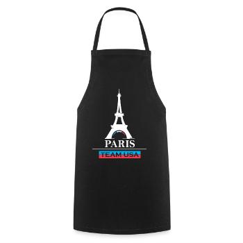 Paris team USA Sport Spiele Athlet Sportler Logo - Kochschürze - Schwarz - Vorne - AI Model Male 185 dark (185cm)