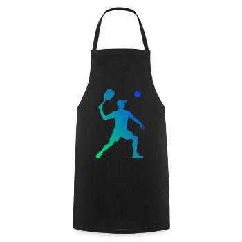 Men's Women's Racquetball Play Racquetball - Cooking Apron - black - Front - AI Model Male 185 dark (185cm)