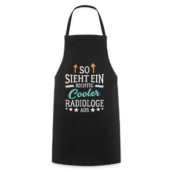 So sieht ein richtig cooler Radiologe aus Röntgen - Kochschürze - Schwarz - Vorne - AI Model Male 185 dark (185cm)