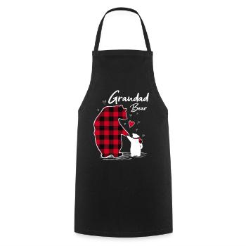 Grand-père Ours - Tablier de cuisine - noir - Devant - AI Model Male 185 dark (185cm)