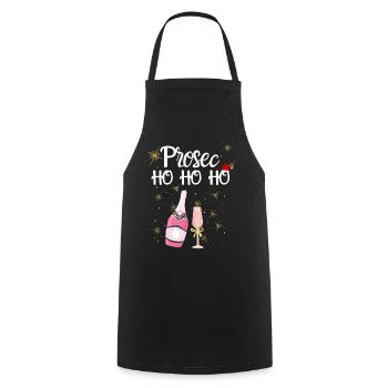Weihnachten Prosecco - Kochschürze - Schwarz - Vorne - AI Model Male 185 dark (185cm)