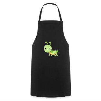 Lively grasshopper - Cooking Apron - black - Front - AI Model Male 185 dark (185cm)