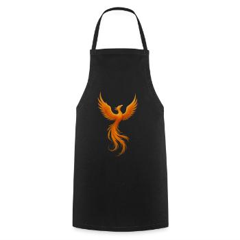 Phönixfeuer Flügelkraft - Kochschürze - Schwarz - Vorne - AI Model Male 185 dark (185cm)