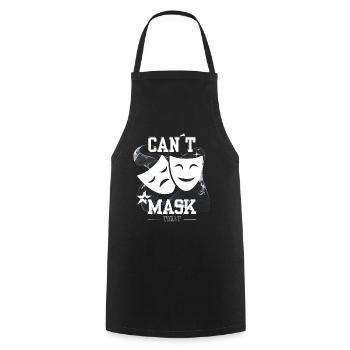Can’t Mask Today – Social Energy Not Found - Kochschürze - Schwarz - Vorne - AI Model Male 185 dark (185cm)